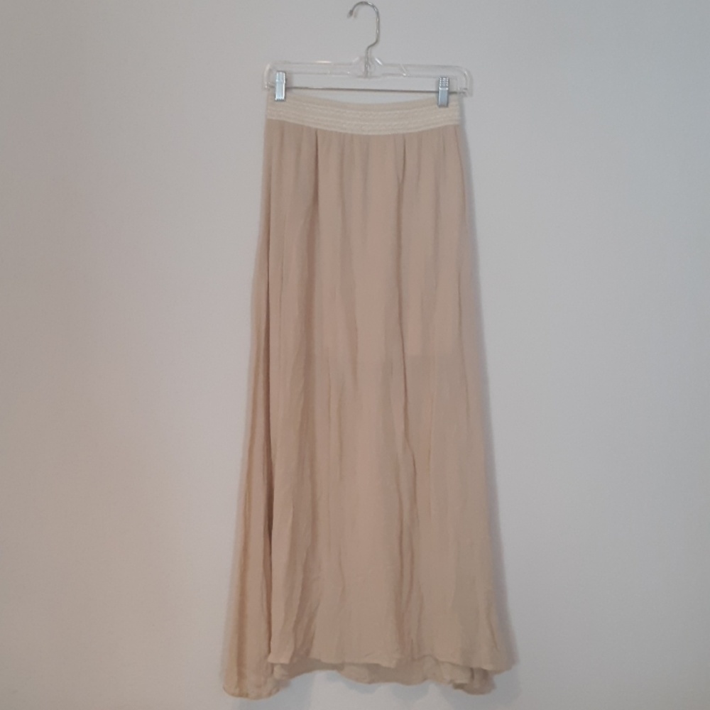 Active USA cream maxi skirt